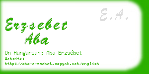 erzsebet aba business card